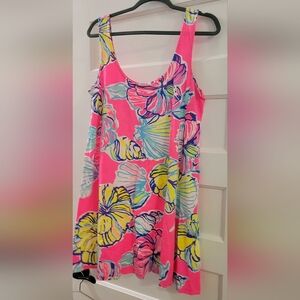 Lilly pulitzer hot pink beach tank dress